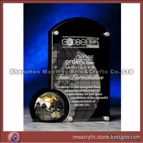 Black Custom Desk Top Acrylic Award